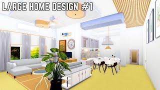 STUNNING WHITE AND GRAY MODERN INTERIOR DESIGN (LARGE HOME) | ROBLOX Restaurant Tycoon 2