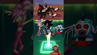 Amy Rose x Sonic vs Crazy Shadow vs Spider Thomas EXE   x Coffin Dance Tiles Hop #shorts