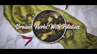 MY GRANNYS BRAISED HERBS & POTATOES (BHAJI) SOUTH AFRICAN STYLE | EatMee Recipes