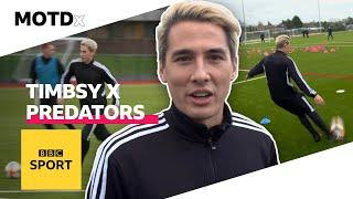 New MOTDx signing Timbsy talks boots & trains with Arsenal at new Predator launch