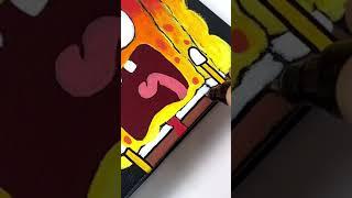 Drawing SpongeBob with Posca Markers! Custom Sketchbook! (#Shorts)