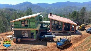 Construction of a MEGA sized Modern Home PT 85 | Crushing Siding