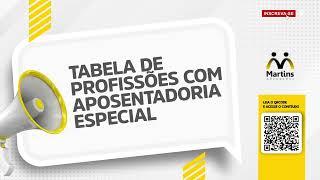 Tabela de Profissões Aposentadoria Especial 2023