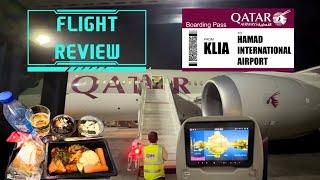 Qatar Airways Boeing 788 Economy from KLIA to Hamad Airport - Meal, Amenities, Seat, Check-in