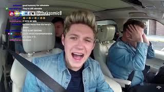 Kingkahuna's chat reacts to 1 direction TRY NOT TO LAUGH CARPOOL SHREDS