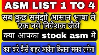 WHAT IS ASM LIST IN SHARE MARKET | ASM LIST से शेयर बाहर कैसे निकलते है और कितने दिनों मे | ASM LIST