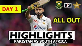 PAKISTAN VS SOUTH AFRICA DAY 1 TEST MATCH HIGHLIGHTS 2024 | PAK VS SA