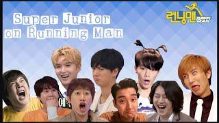 Super junior members are casts on Running Man | funny moments 슈퍼주니어 런닝맨