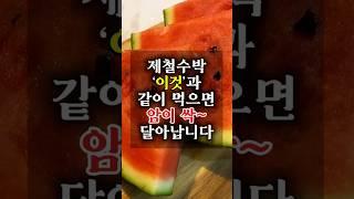 수박이 제철! 함께 먹으면 항암효과 극대화되는 음식 3가지는? #건강 #건강정보