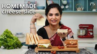 How to make Cheese Slice at Home I Homemade Cheese I घर पर बनायें चीज़ स्लाइस I Pankaj Bhadouria