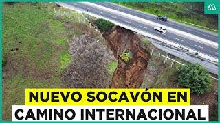 Socavón en camino internacional en Concón: Alerta por peligro en ruta