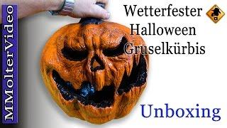 Wetterfester Halloween Gruselkürbis Unboxing MMolterVideo