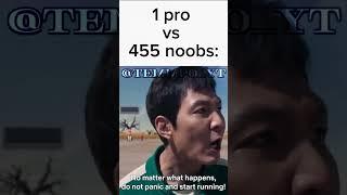 1 pro vs 455 noobs be like  #squidgameseason2 #squidgamechallenge #456 #memes
