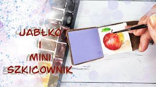 Mini szkicownik i akwarelowe jabłko w 5 minut | Pomysł na szkicownik | jak namalować... | Tutorial