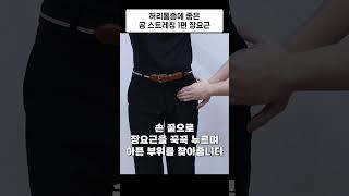 허리통증에 좋은 공 스트레칭 1편 장요근