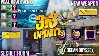 BGMI 3.3 UPDATE: ERANGEL 3.0 SECRET LOOT ROOM || NEW DSR WEAPON || OCEAN ODYSSEY THEME MODE.