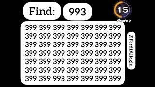 Put your visual perception & clever mind to the test: Spot the odd 993 within a given time period.