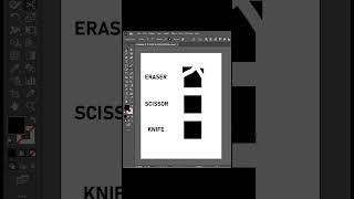 Master Eraser Tool In Illustrator| Design with Muskan #shorts #adobeillustrator  #ytshorts