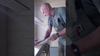 Монтаж имитации бруса #shorts #строительство #стройка#отделкадеревом #short #бригадапрофи #интерьер