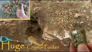 20+ Pounds Of Crystals In One Calcite Pocket (How I Find & Clean Crystals) Titanite Hill Public Site