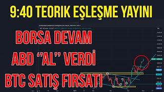 ABD Borsası ''AL'' Verdi Bist Devam 9:40 Teorik Eşleşme Yayını - Bitcoin Satış Fırsatı - Canlı Borsa