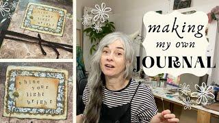HOW TO MAKE YOUR OWN Journal EASY start to finish scrapbook papers junk mixed media