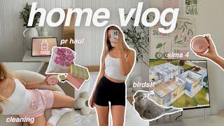 spend a day with me at home  cotton on haul, playing sims, cleaning my room & more