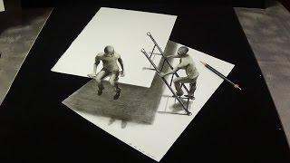 Incredible Drawing this is Impossible ... 3D Trick Art on Paper - VamosART