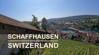 Historical city - Schaffhausen - Rhine - Munot Fortress - Sightseeing - Switzerland, 4K