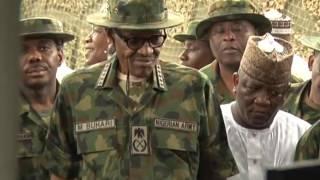 President Muhammadu Buhari Meets Soldiers On Location