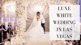 Luxe White Wedding | Waldorf Astoria Las Vegas | Danielle & CJ Watson Highlights