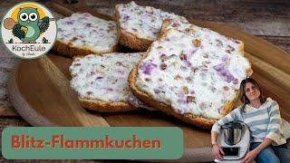 Blitz-Flammkuchen Brötchen | schneller Snack in 5 Minuten im Ofen Thermomix® TM6 TM5