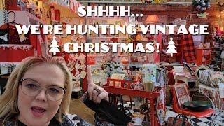 VINTAGE CHRISTMAS HUNTING! | Antique Mall Shop With Me | Reselling Antiques and Vintage