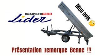 REMORQUE  BENNE  Lider 42575    présentation