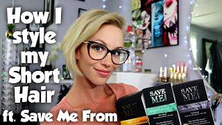 How I Style My Short Hair  featuring Save Me From | Styling a short bob