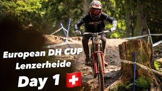 European DH CUP Lenzerheide Race Vlog  / Downhill Training / Bikepark Lenzerheide/ Steffen Smets