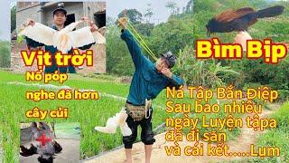 Săn  VỊT TRỜI và BÌM BỊP / Ná Tập Bắn Điệp sau bao nhiều ngày đã đi săn và cái kết... bắn ná cao su