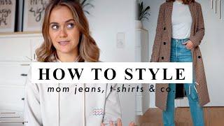 Stylinginspirationen - How to: Mom Jeans, Strickpullover & Blusen im Alltag stylisch kombinieren