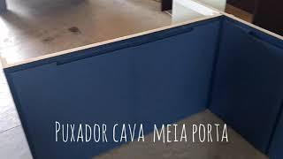 Como fazer porta com puxador cava em MDF.