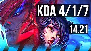 YONE vs AHRI (MID) | 4/1/7 | EUW Grandmaster | 14.21