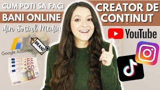 Cum poti sa Faci Bani Online din Social Media ca si Influencer sau Creator de Continut