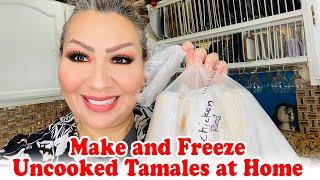Make and Freeze Uncooked Tamales at home