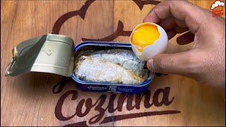 jogue ovo na sardinha, você vai querer fazer sempre para seu jantar