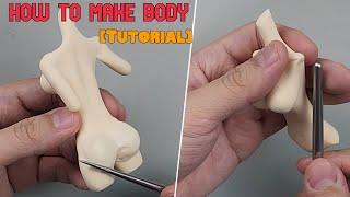 How to make anime figure body- female torso sculpture with clay 【Tutorials】