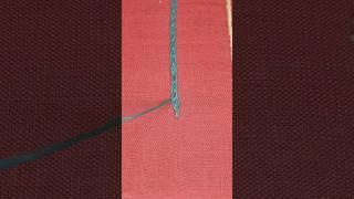 braid chain stitch #handembroidery  #embroiderytutorial #shorts #embroiderystitches