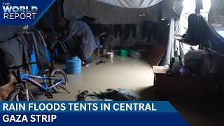 Rain Floods Tents In Central Gaza Strip | Videos Capture A Year Under Stars