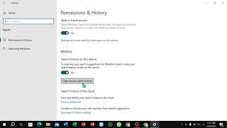 How to clear device search history in Laptop