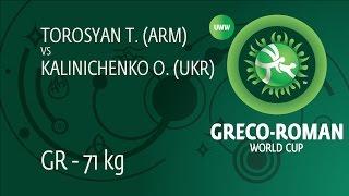 Round 2 GR - 71 kg: T. TOROSYAN (ARM) df. O. KALINICHENKO (UKR), 6-0