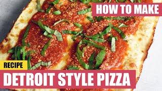 How To Make Detroit Style Pizza | BEST Recipe for GOLDEN Cheese Crust
