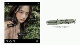 instagram post themed carrd tutorial — © decentbits